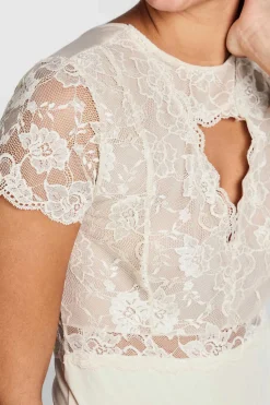 Pieces Maio-Body Lingerie De Manga Curta