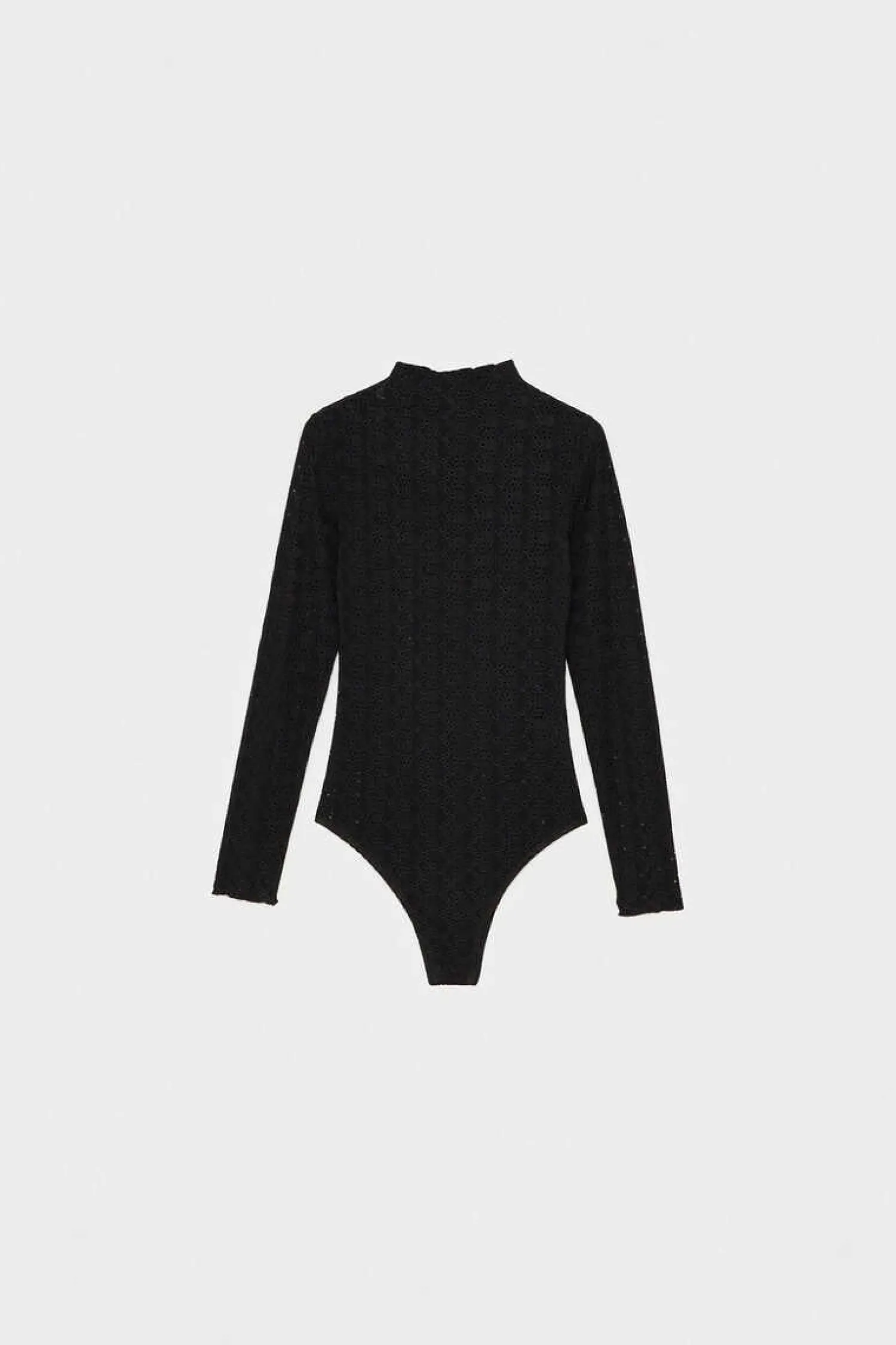 Inside Maio-Body Manga Comprida Tecido Rendilhado