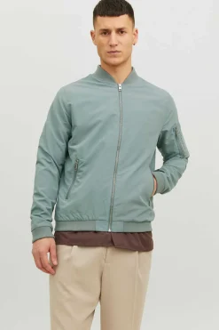 Jack & Jones Bomber Repelente A Agua Azulado New