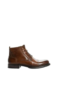 Jack & Jones Bota Pele Sola Track Castanho Hot
