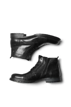 Jack & Jones Bota Pele Sola Track Preto New