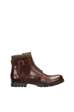 Jack & Jones Bota Pele Sola Track Castanho Hot