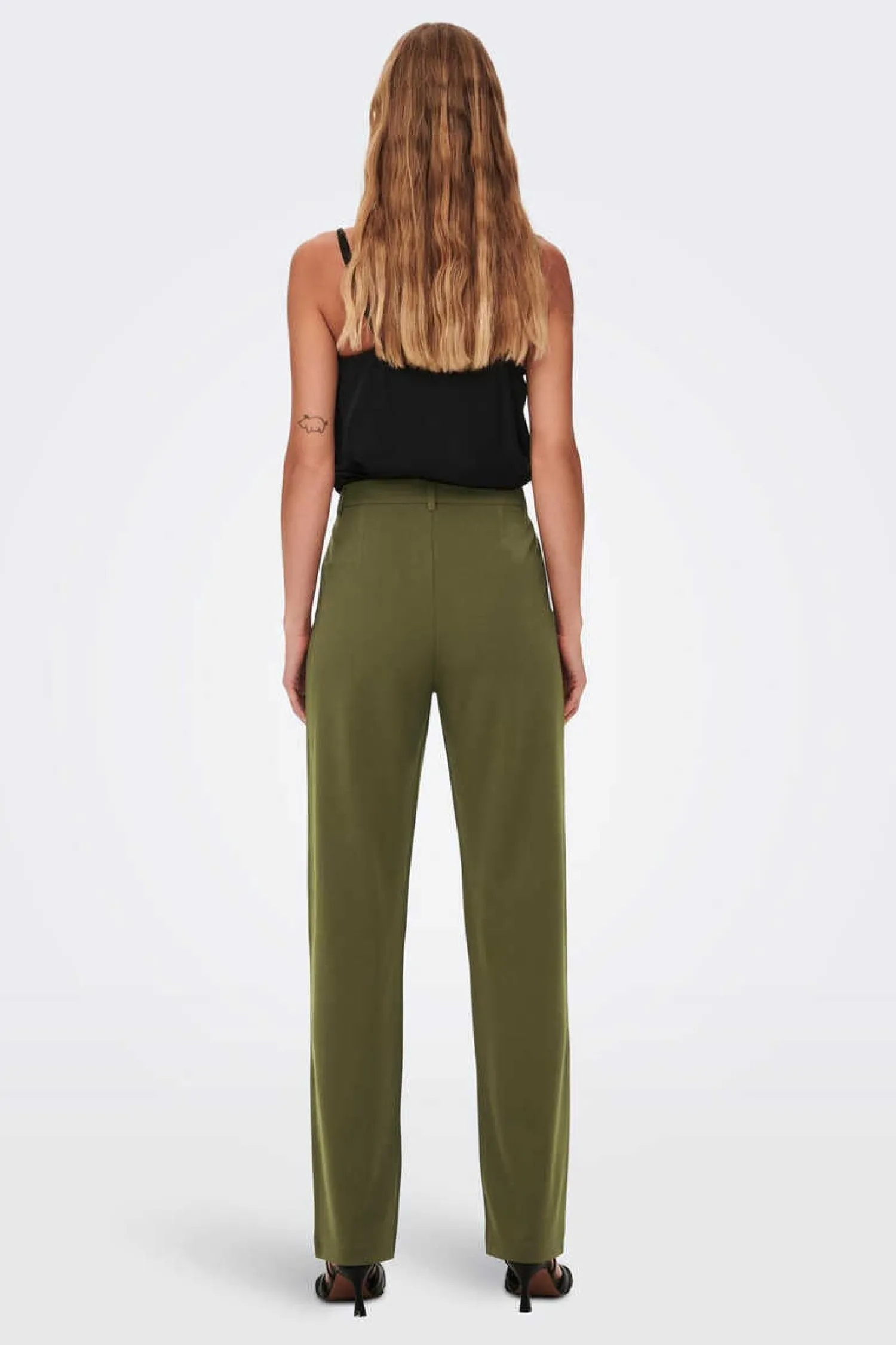 JDY Calcas-Calca Corte Reto De Cintura Media