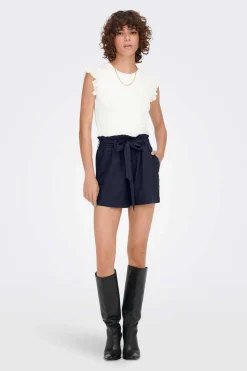 JDY Calcas-Calca Curta De Linho