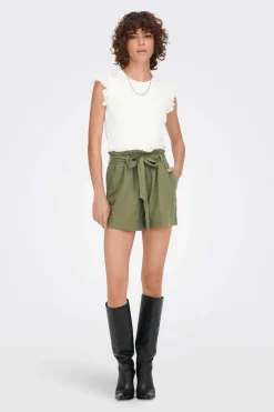 JDY Calcas-Calca Curta De Linho