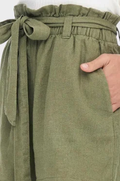 JDY Calcas-Calca Curta De Linho