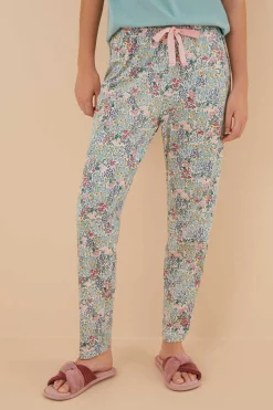 Women'secret Pijamas-Calcas 100% Algodao Com Estampado De Flores De Moniquilla