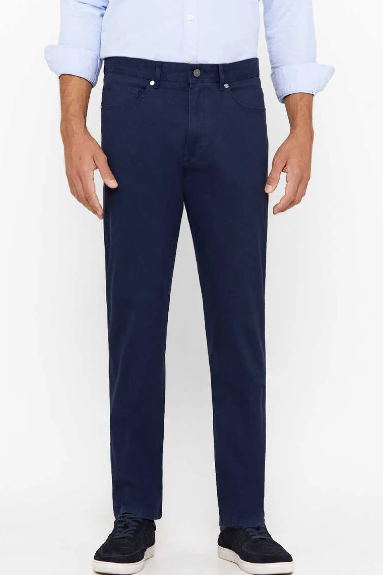 Cortefiel Calcas 5 Bolsos Corte Ajustado Azul New