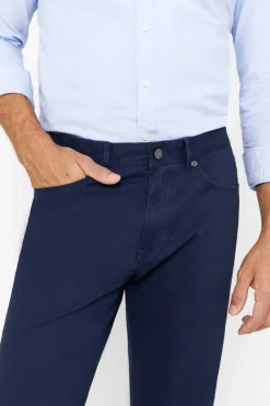 Cortefiel Calcas 5 Bolsos Corte Ajustado Azul New