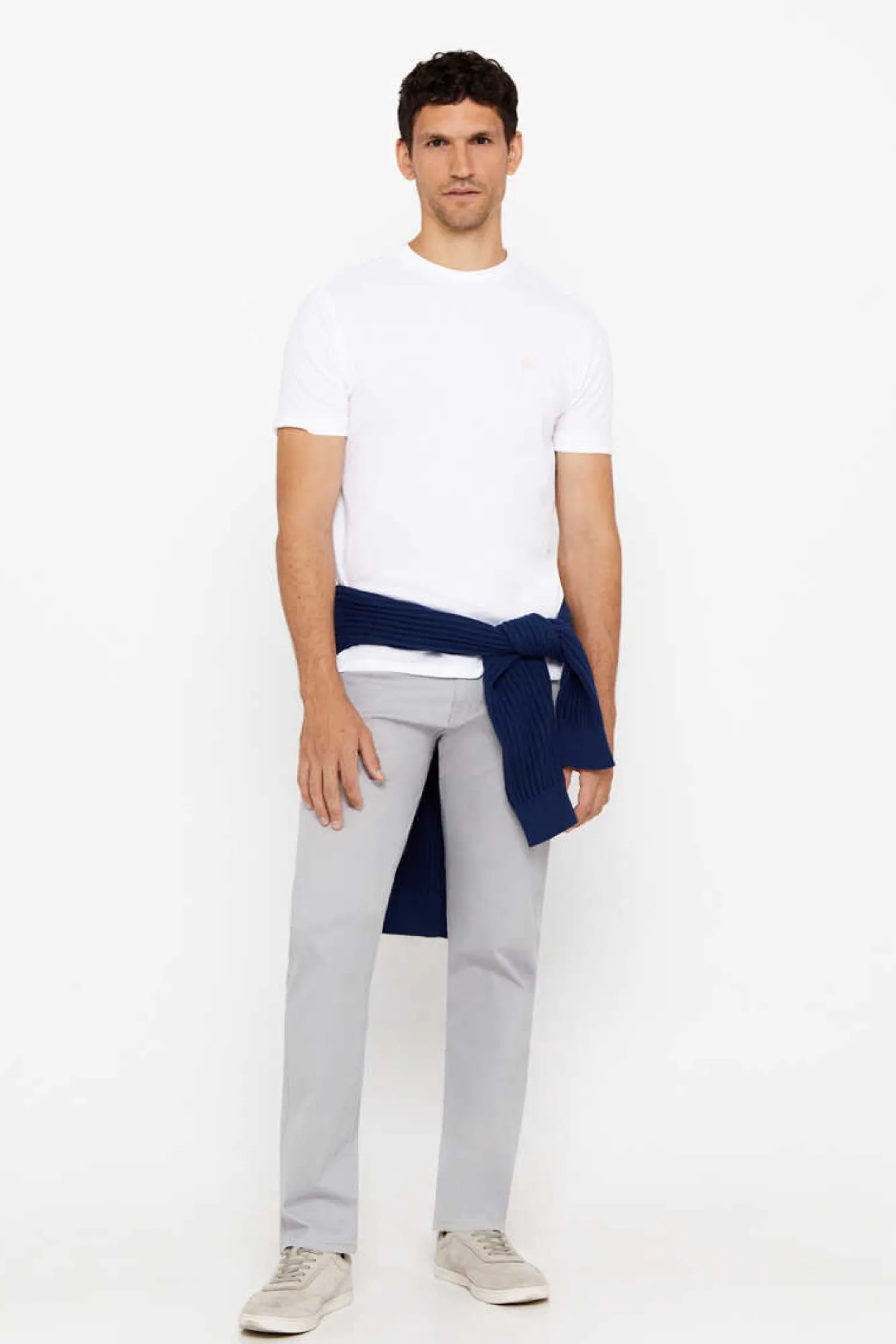 Cortefiel Calcas 5 Bolsos Corte Ajustado Cinzento Outlet