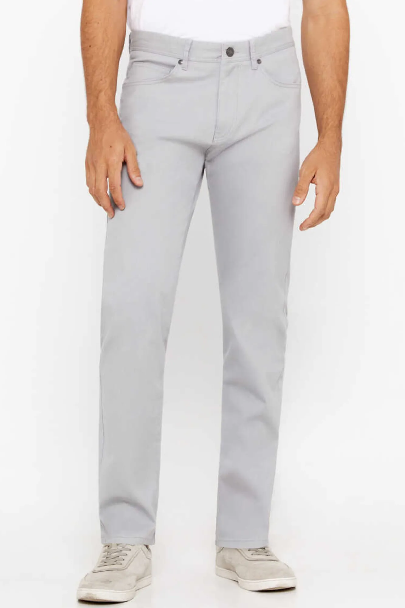 Cortefiel Calcas 5 Bolsos Corte Ajustado Cinzento Outlet