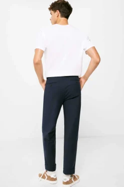 Springfield Calcas Chino Com Estrutura Bicolor Invernal Azul New