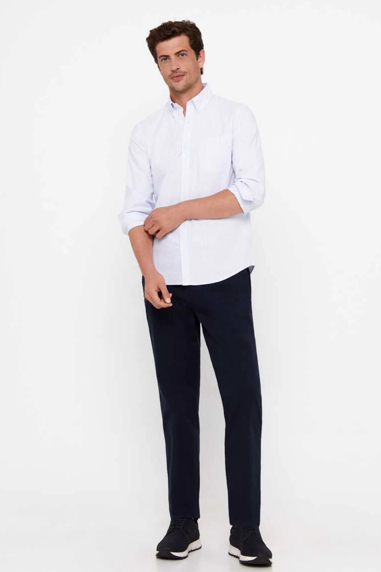 Cortefiel Calcas Chino Leves Classic Fit Azul Hot