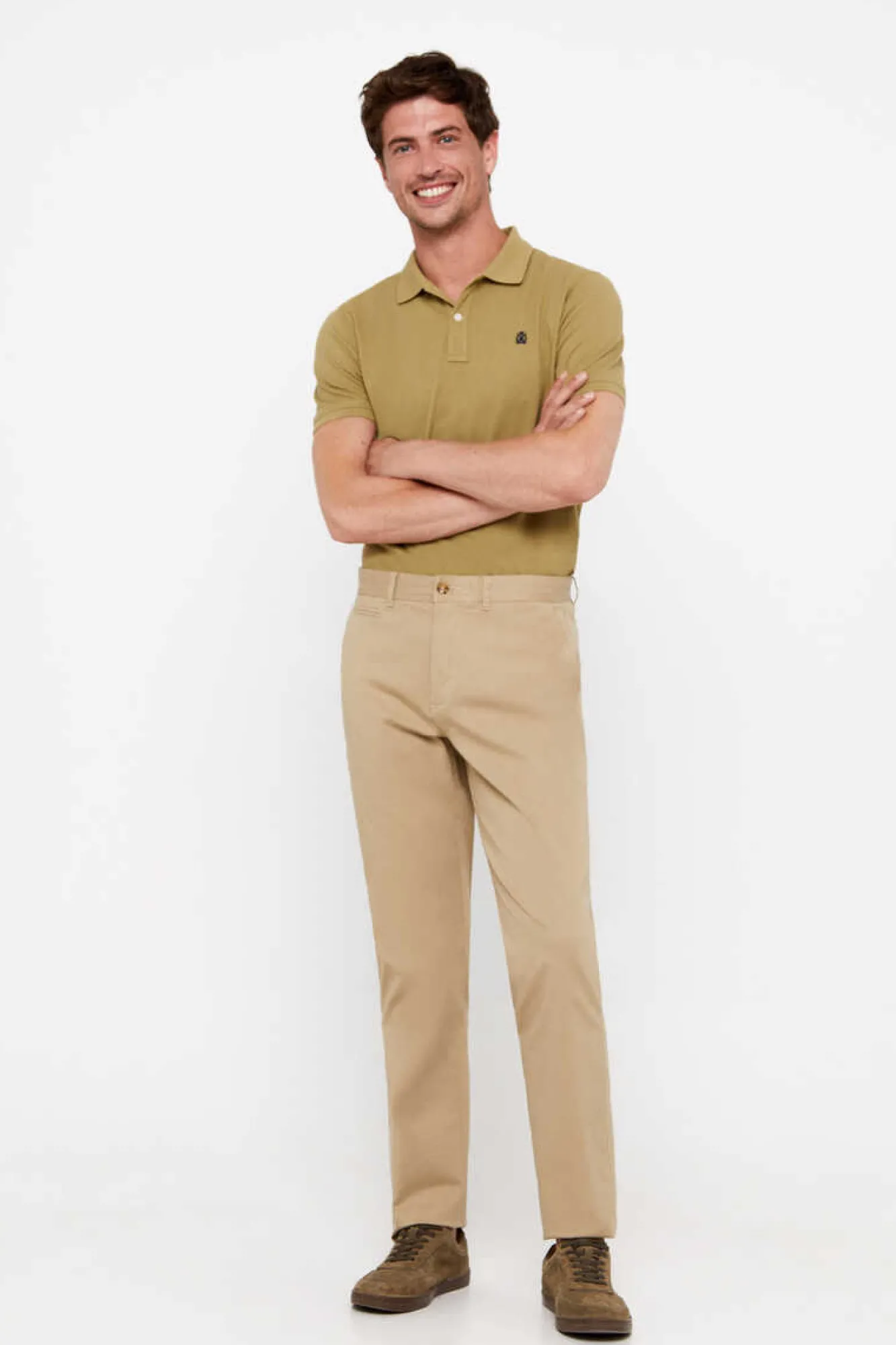 Cortefiel Calcas Chino Leves Classic Fit Tostado New