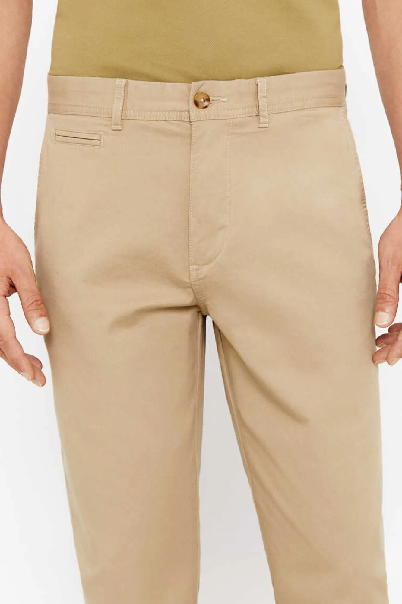 Cortefiel Calcas Chino Leves Classic Fit Tostado New