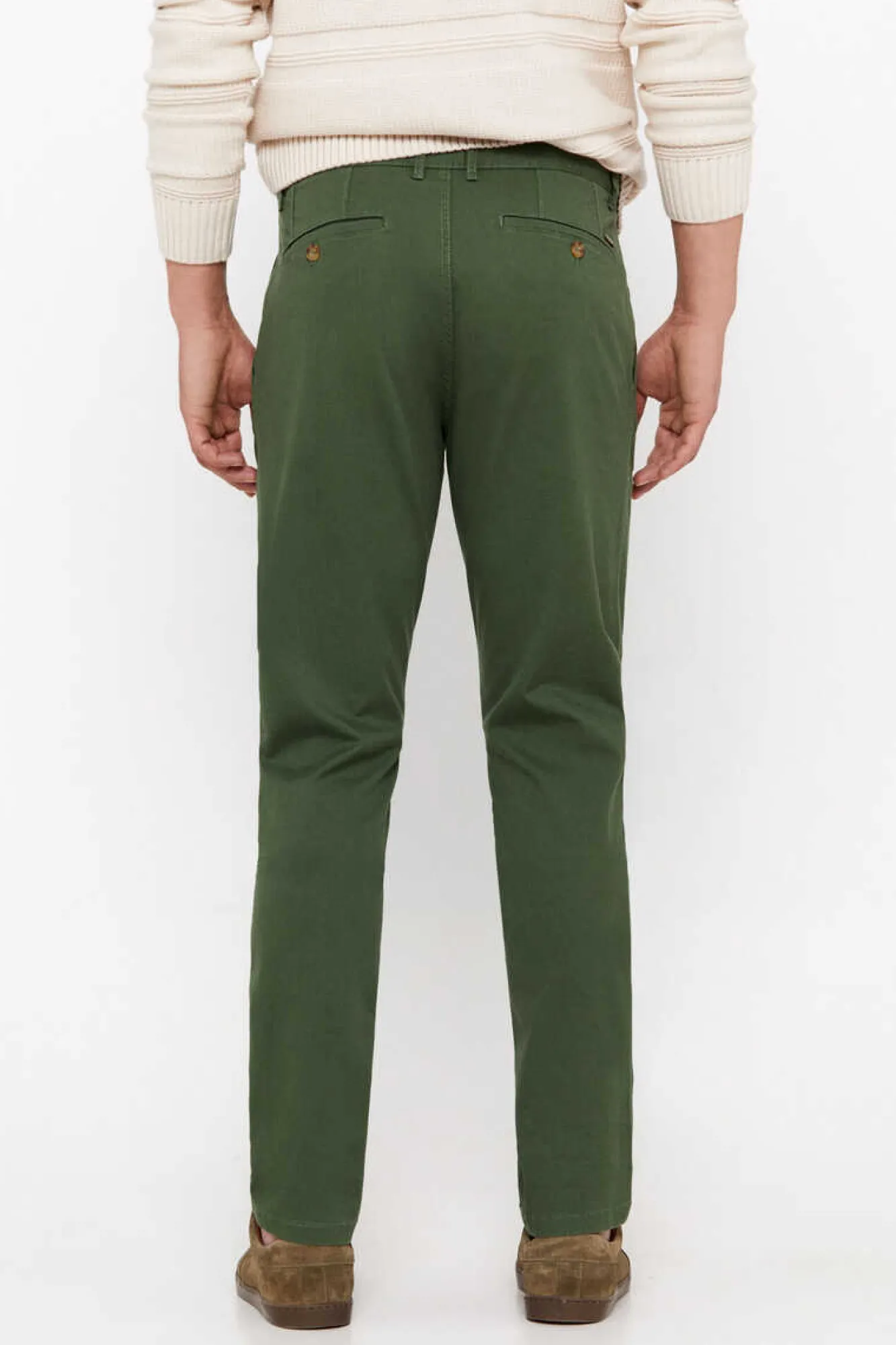 Cortefiel Calcas Chino Leves Corte Slim Verde Clearance
