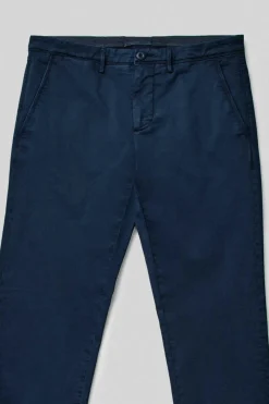 Ooto Calcas Chino Slim Cintura Elastica Azul