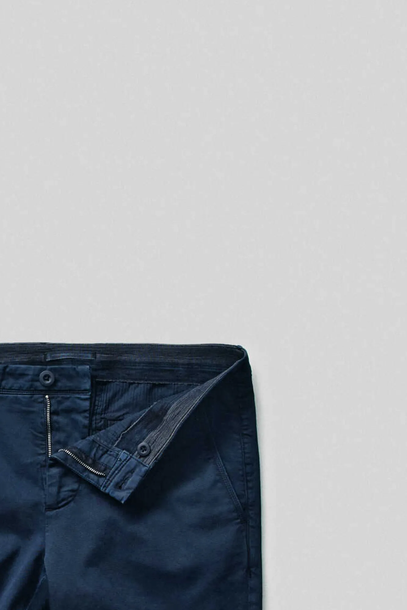 Ooto Calcas Chino Slim Cintura Elastica Azul