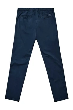 Ooto Calcas Chino Slim Cintura Elastica Azul