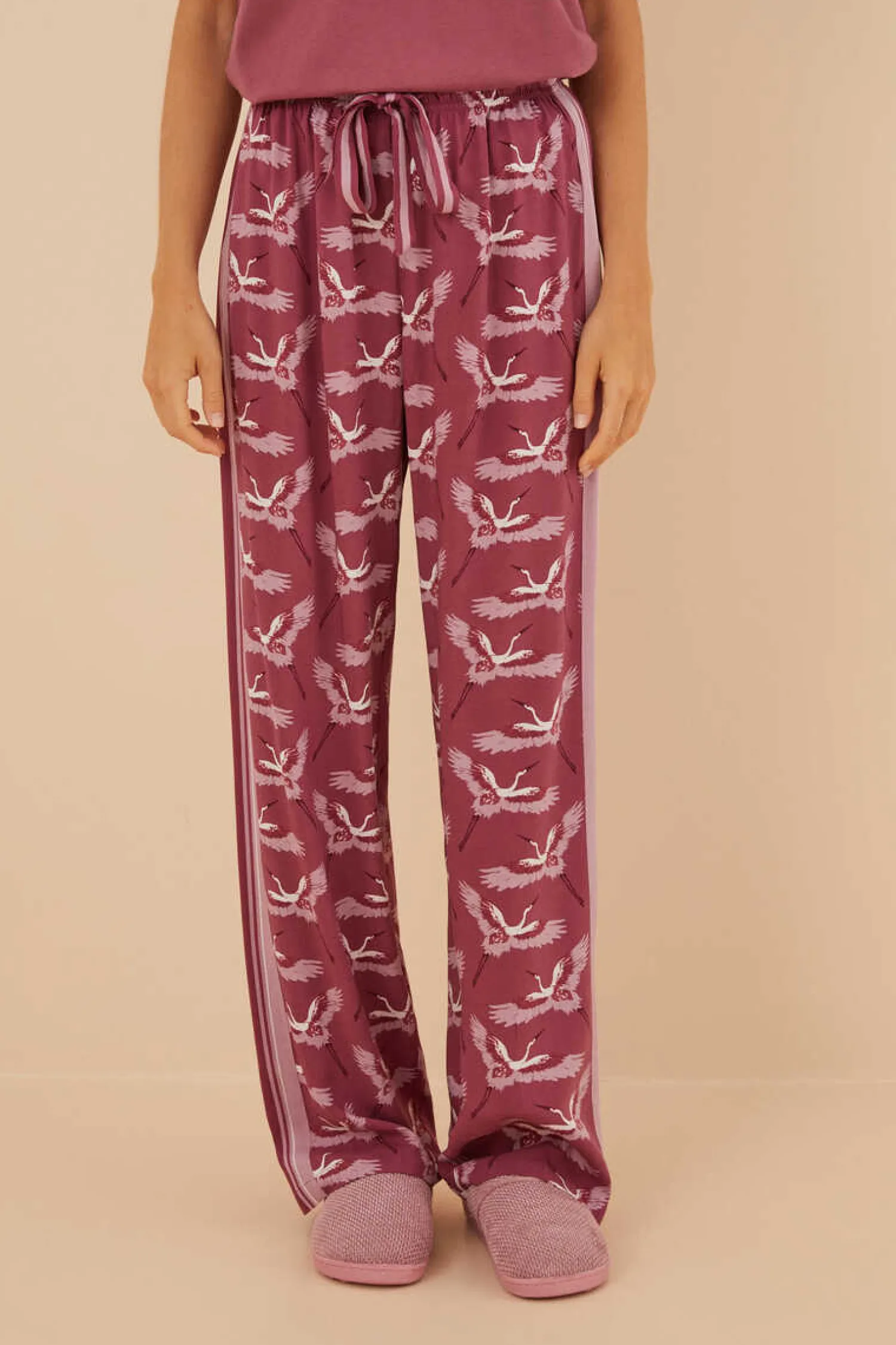 Women'secret Pijamas-Calcas Com Estampado De Garcas De Moniquilla