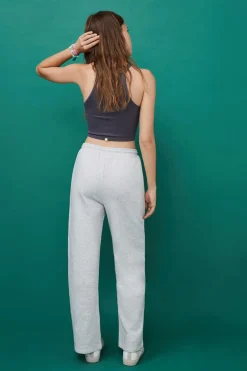 HI&BYE Calcas-Calcas Compridas Flare Felpa Cinzentas