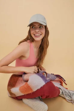 HI&BYE Calcas-Calcas Compridas Jogger Felpa Vermelha