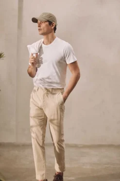 Ooto Calcas Cropped Com Pincas Tostado Clearance