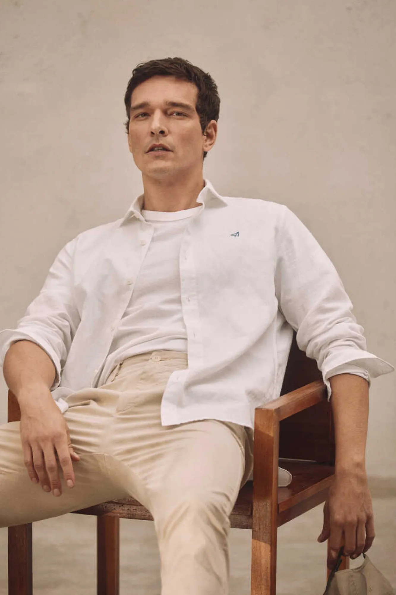 Ooto Calcas Cropped Com Pincas Tostado Clearance