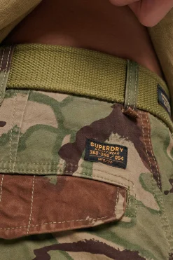 Superdry Calcas Curtas Cargo Heavy Verde Hot