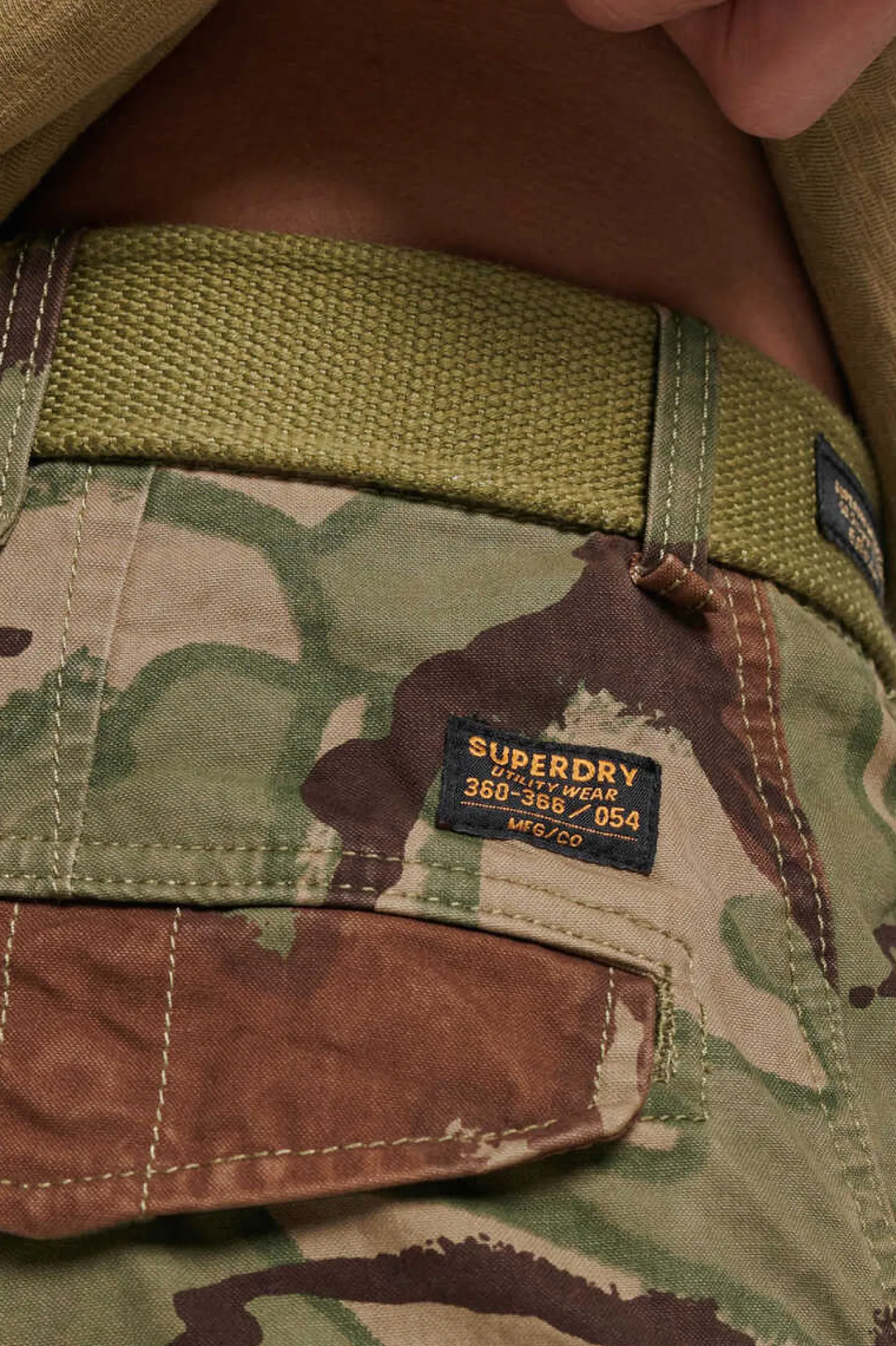 Superdry Calcas Curtas Cargo Heavy Verde Hot