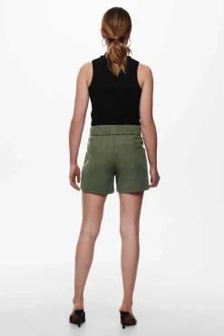 JDY Calcas-Calcas Curtas Com Elastico Na Cintura E Detalhe De Botoes