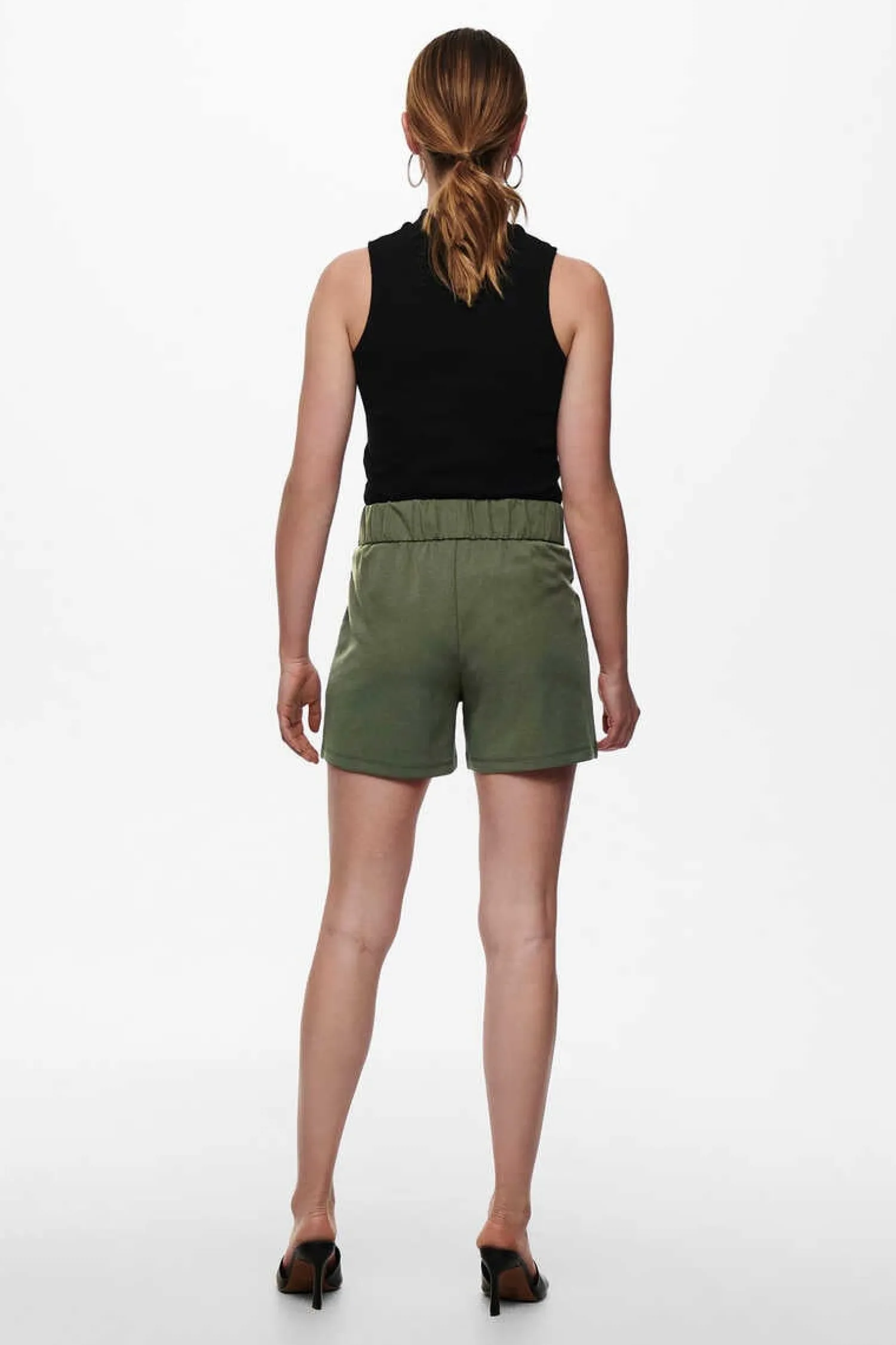 JDY Calcas-Calcas Curtas Com Elastico Na Cintura E Detalhe De Botoes