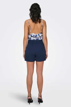 JDY Calcas-Calcas Curtas Com Elastico Na Cintura E Detalhe De Botoes