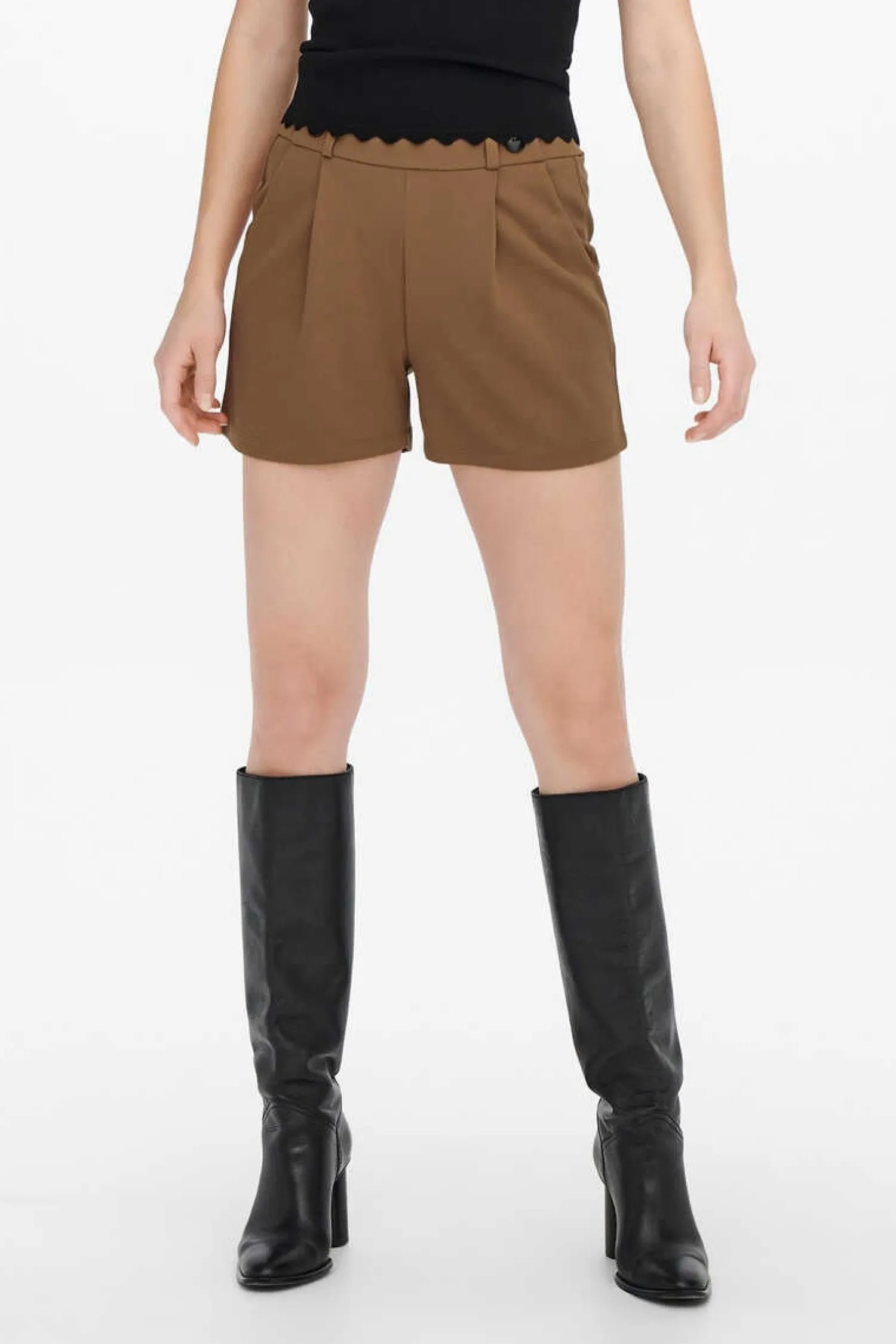 JDY Calcas-Calcas Curtas Com Elastico Na Cintura E Detalhe De Botoes