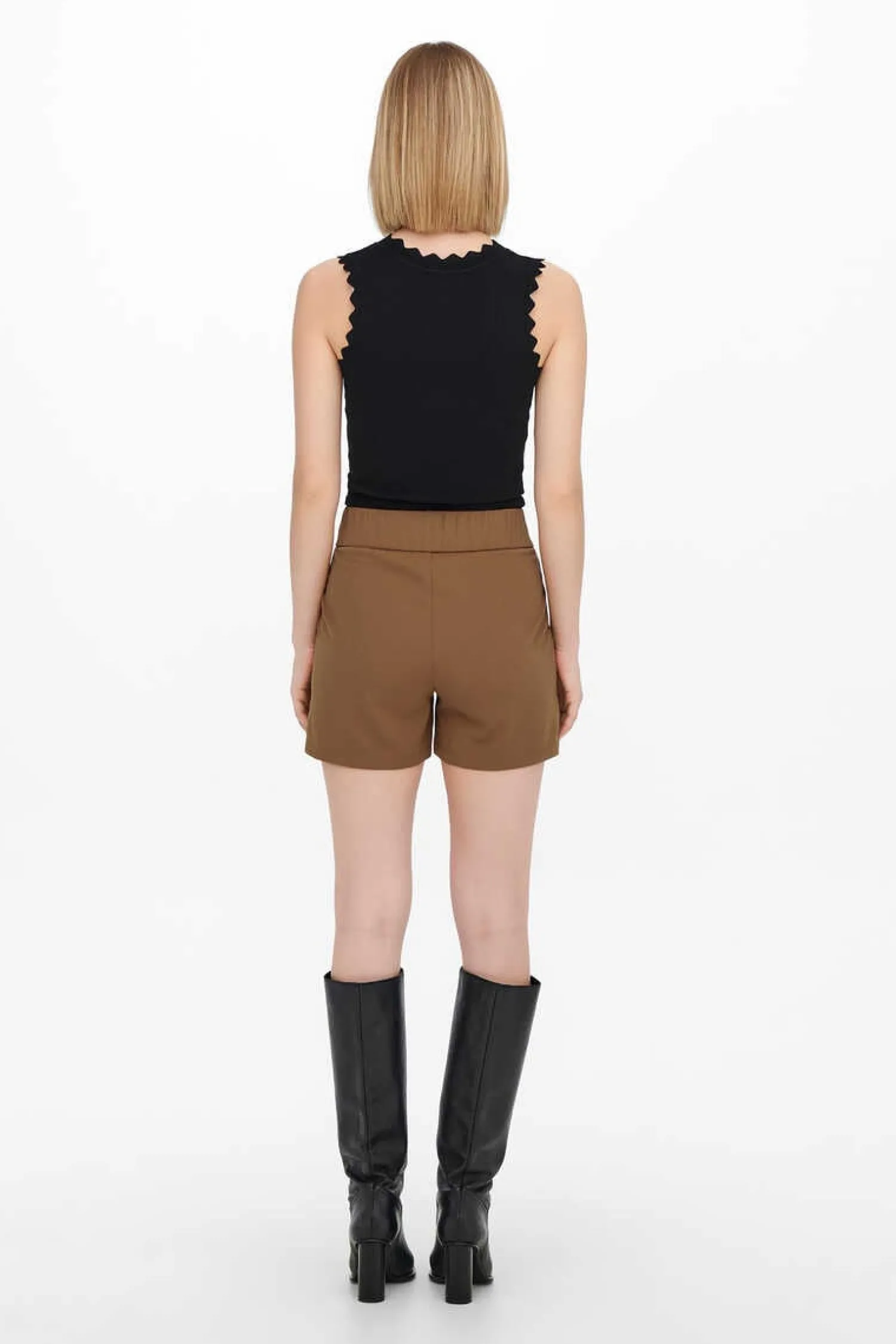 JDY Calcas-Calcas Curtas Com Elastico Na Cintura E Detalhe De Botoes