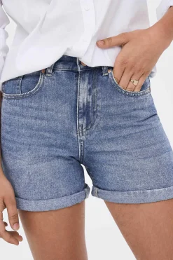 Only Jeans-Calcas De Ganga Curtas Cintura Alta