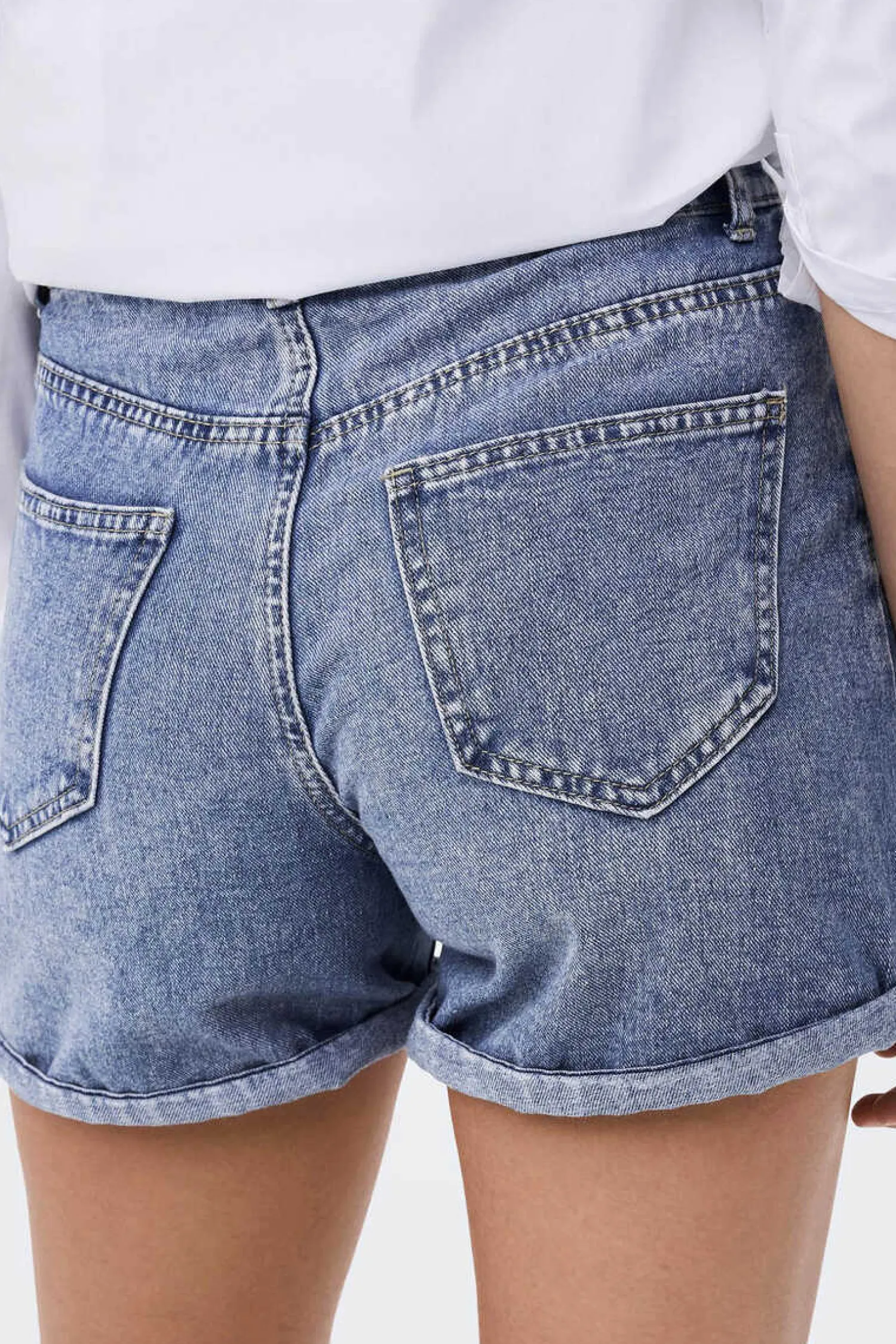 Only Jeans-Calcas De Ganga Curtas Cintura Alta