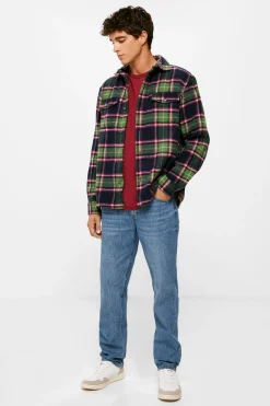 Springfield Calcas De Ganga Lavadas, Corte Regular Muito Leves Cor Media-Clara Azul Discount