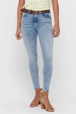 Only Jeans-Calcas De Ganga Skinny Cintura Alta