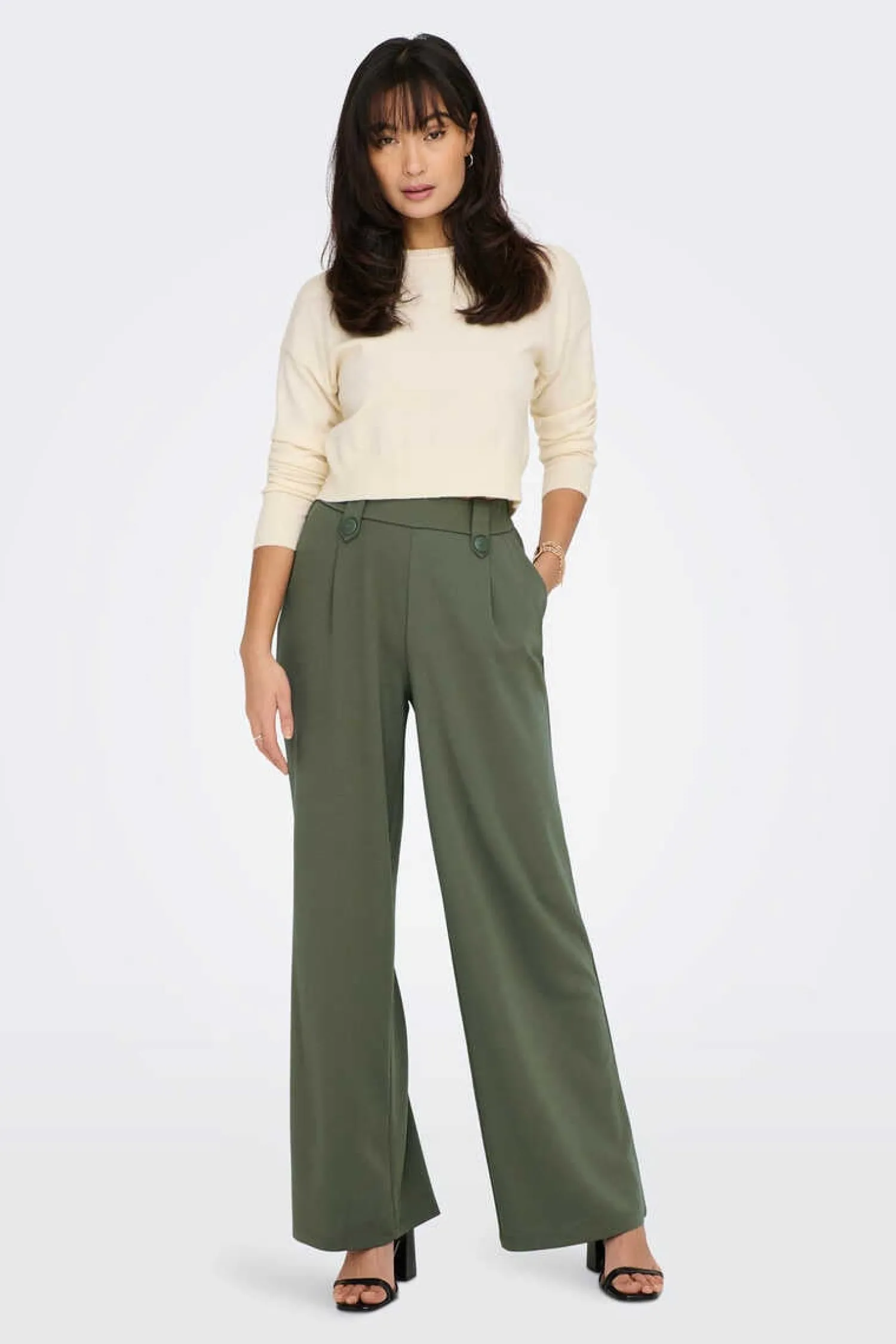 Only Calcas-Calcas De Vestir De Mulher Estilo Palazzo