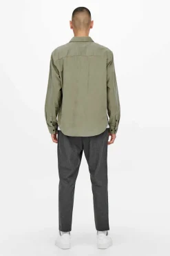 Only & Sons Calcas Fluidas Bainha Ajustada Preto Online