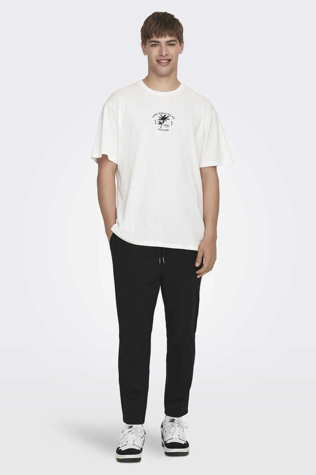 Only & Sons Calcas Fluidas Bainha Ajustada Preto Sale