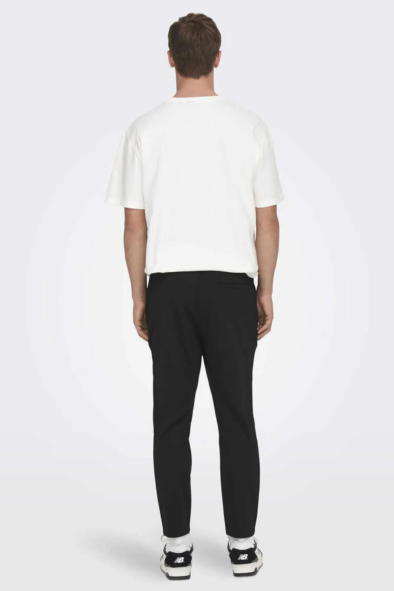 Only & Sons Calcas Fluidas Bainha Ajustada Preto Sale