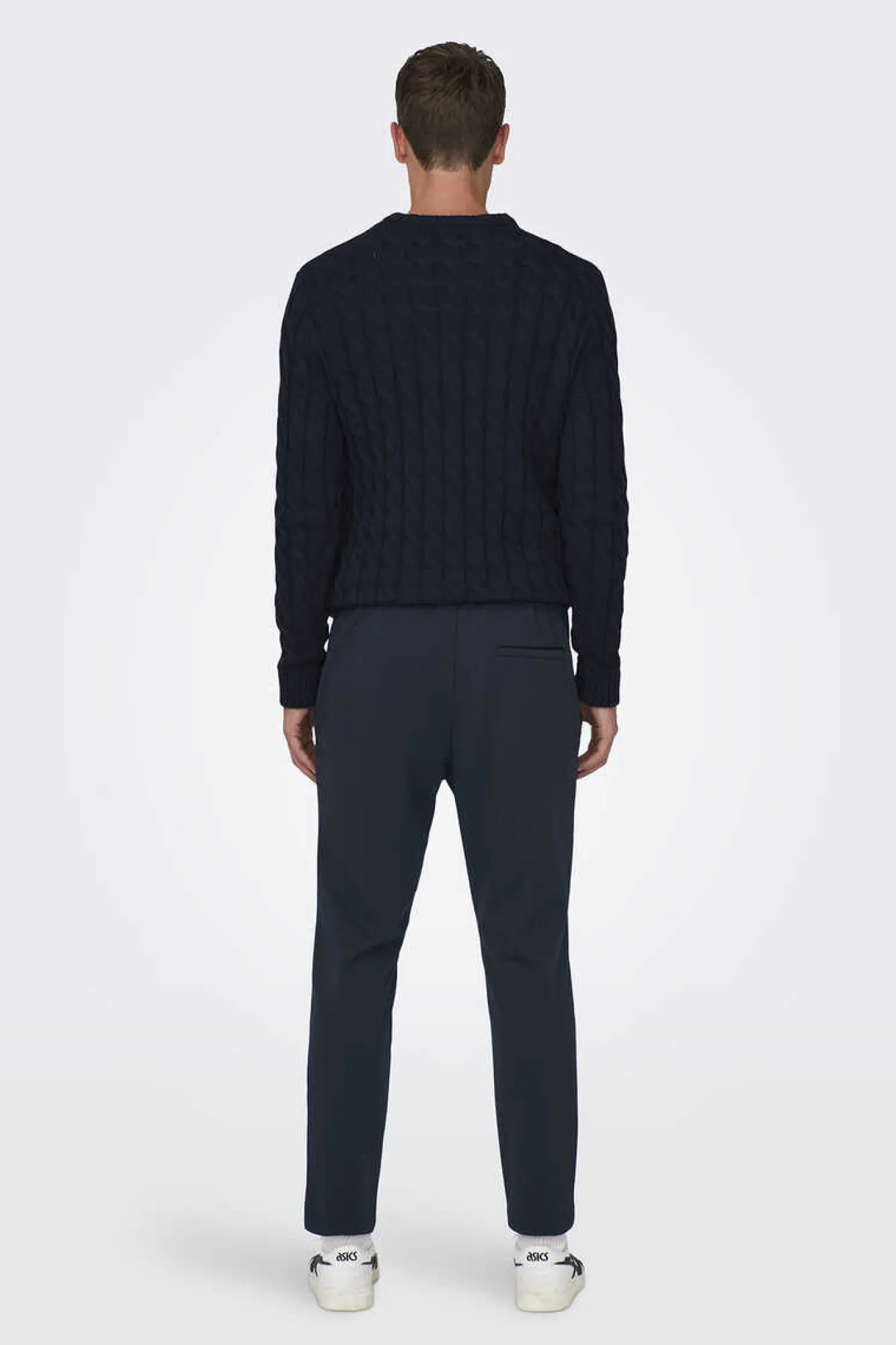 Only & Sons Calcas Fluidas Bainha Ajustada Marinho Outlet