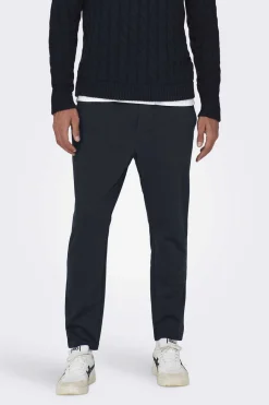 Only & Sons Calcas Fluidas Bainha Ajustada Marinho Outlet