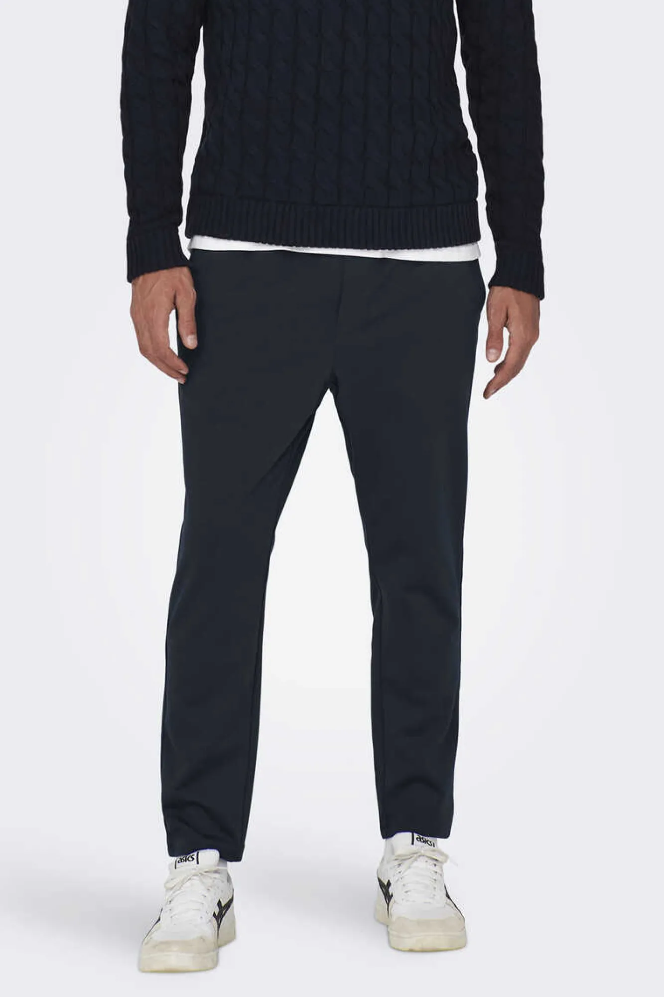 Only & Sons Calcas Fluidas Bainha Ajustada Marinho Outlet