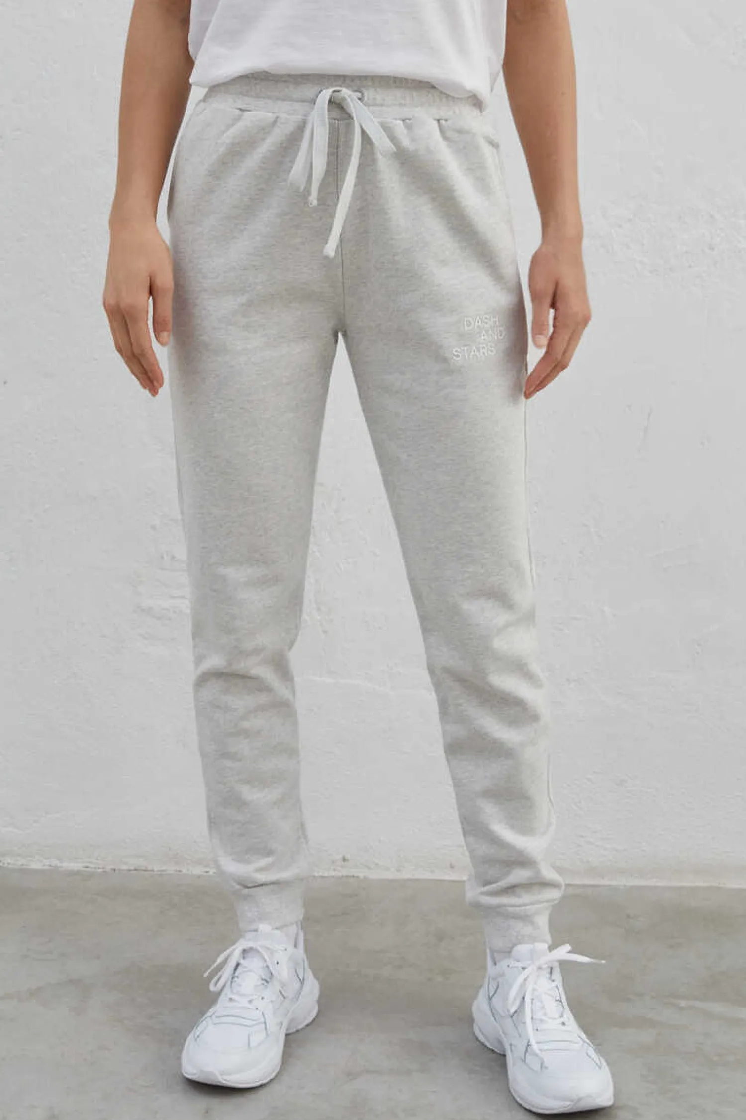 Dash and Stars Joggers-Calcas Jogger 100% Algodao Cinzentas