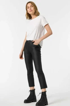 Tiffosi Calcas-Calcas Megan Cropped Flare Coated De Cintura Subida
