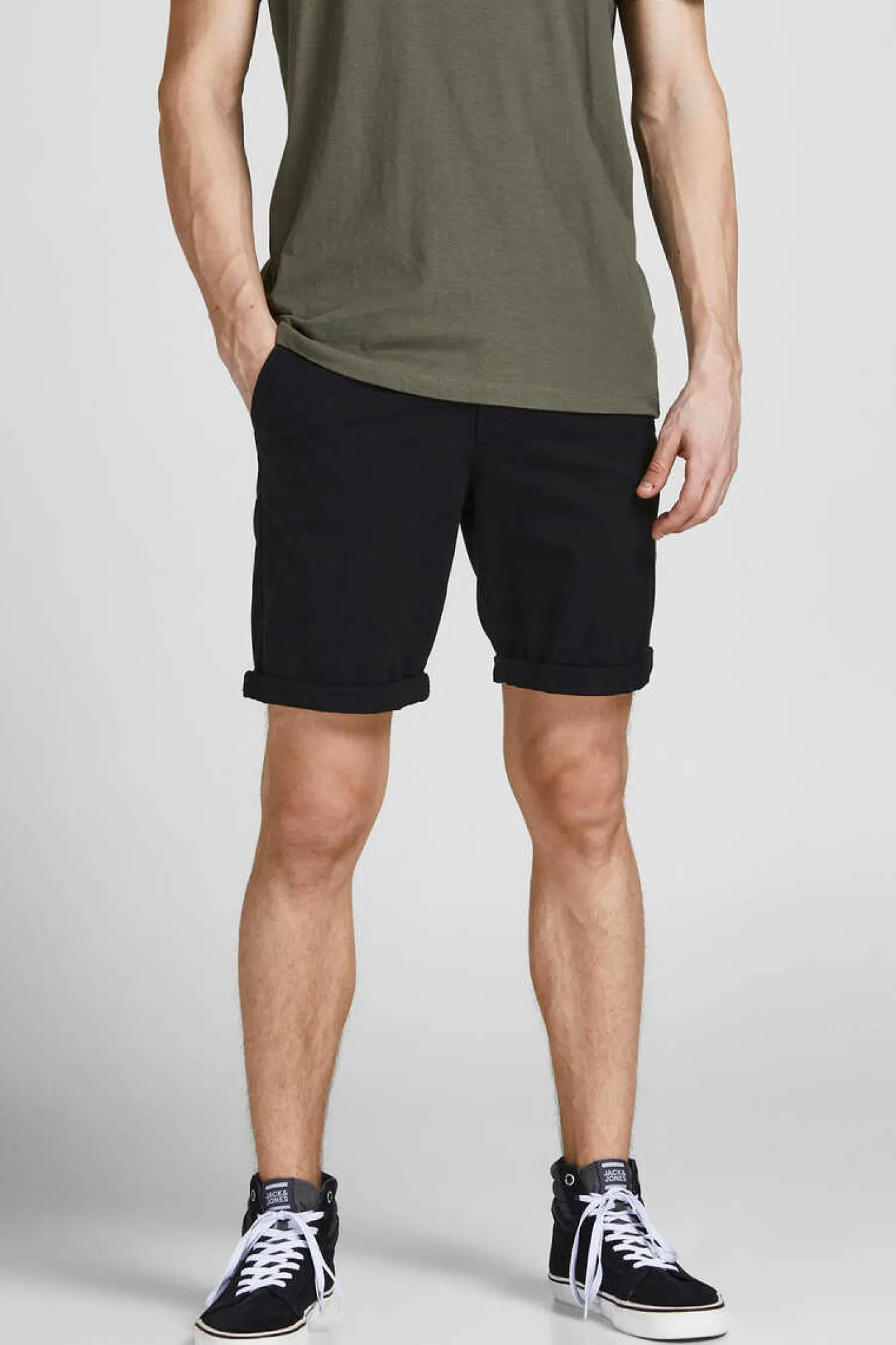 Jack & Jones Calcoes Bermudas Chino Simples Preto Online