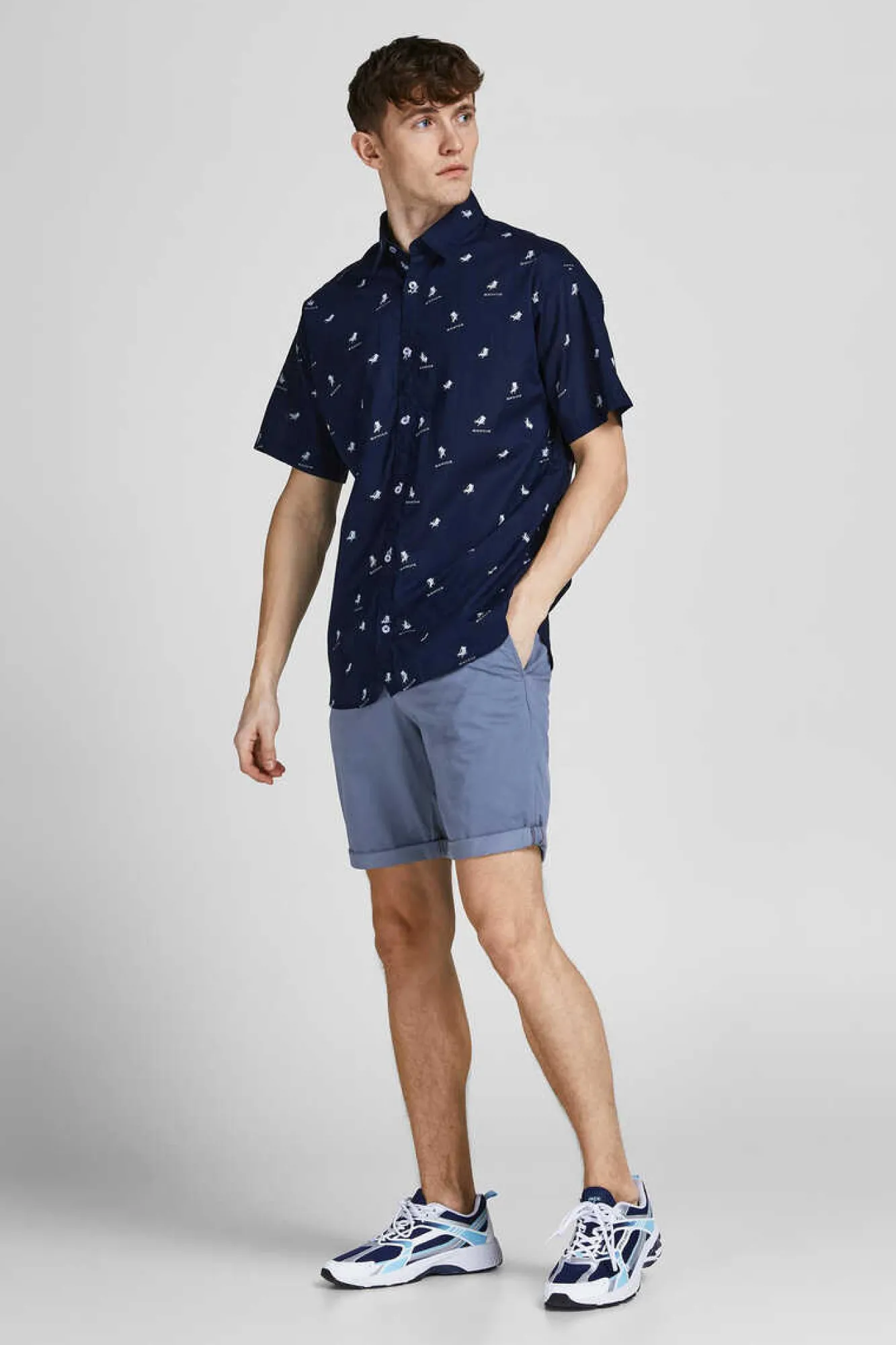 Jack & Jones Calcoes Bermudas De Algodao Estilo Bermuda Roxo New
